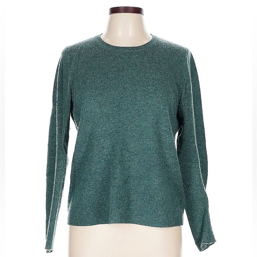 Tahari 100% Cashmere Sweater in Teal Green, size Large